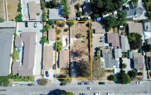 Aerial view of land for sale located at 4526-4530 Huddart Ave, El Monte, CA 91731