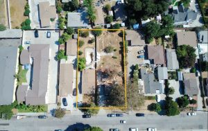 Aerial view of land for sale located at 4526-4530 Huddart Ave, El Monte, CA 91731